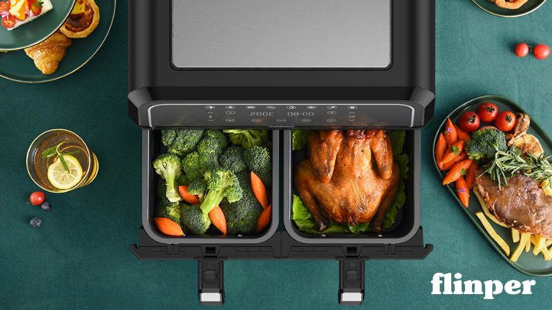Innsky Dual Zone Heißluftfritteuse Doppelkammer 8L Test